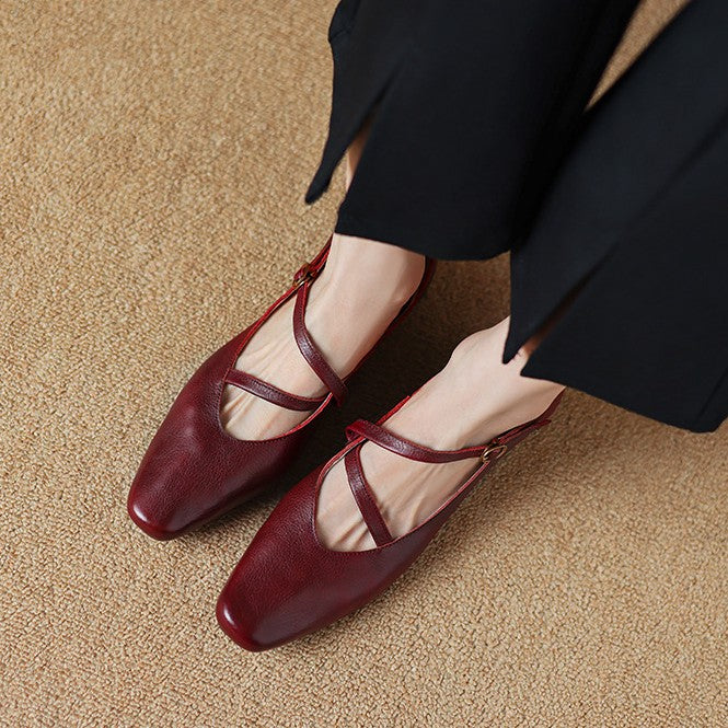 Women's Leather Mary Janes