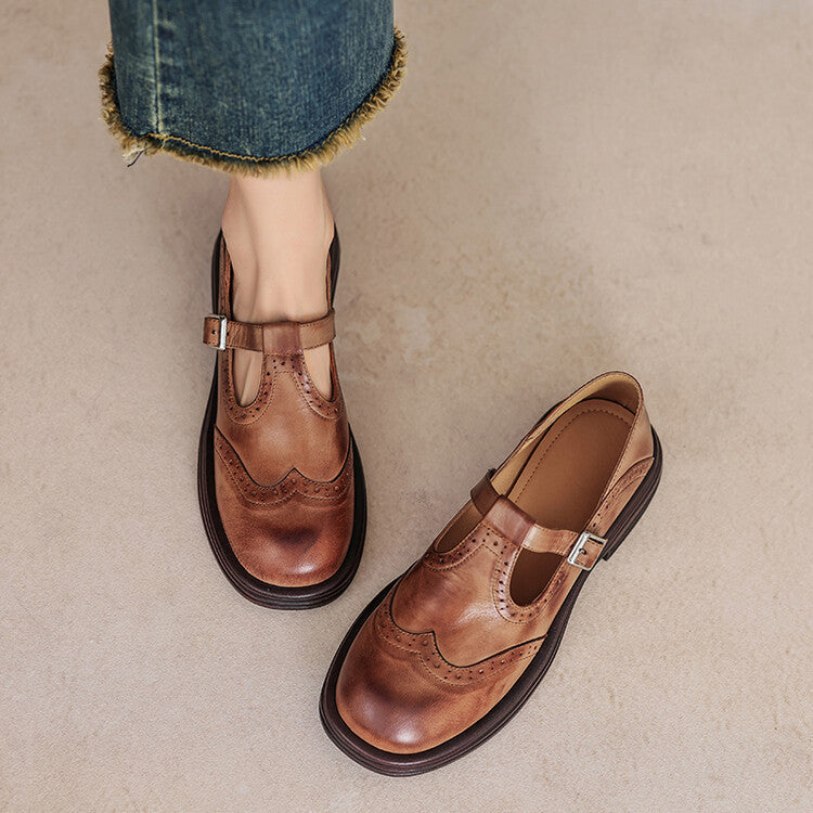 Women's Leather Mary Janes