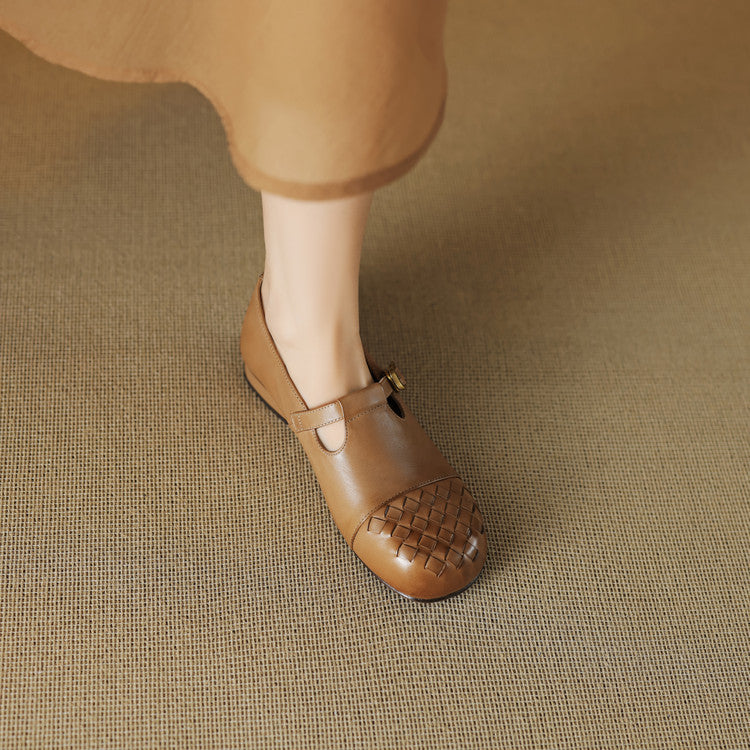 Women's Woven Leather Loafers