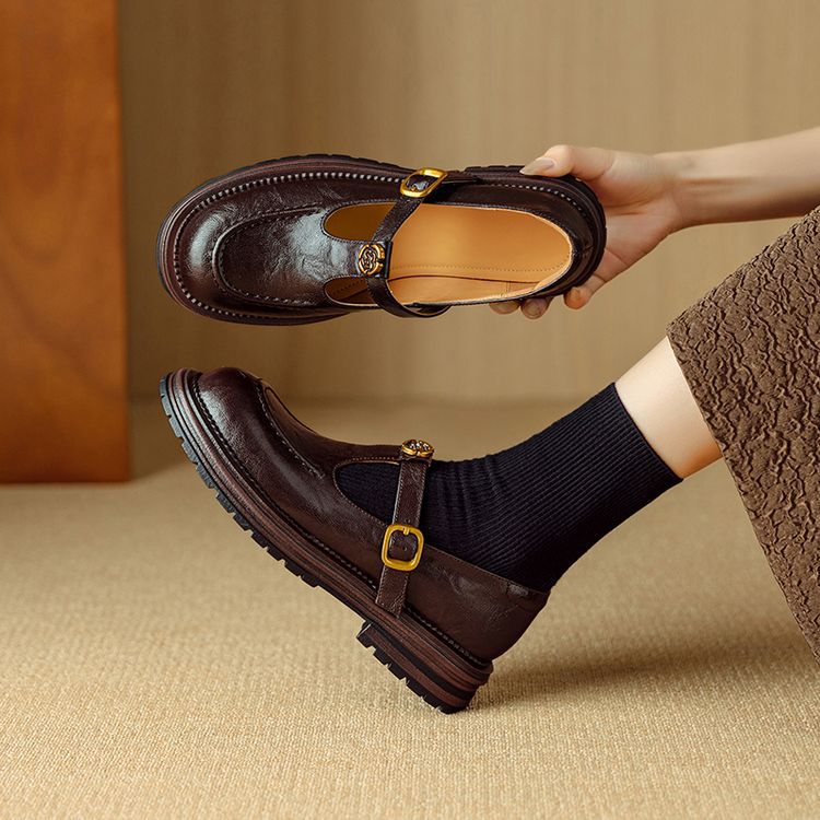 Women's Leather Mary Janes