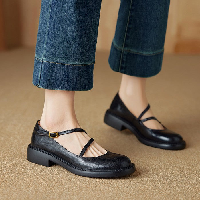 Women's Leather Mary Janes