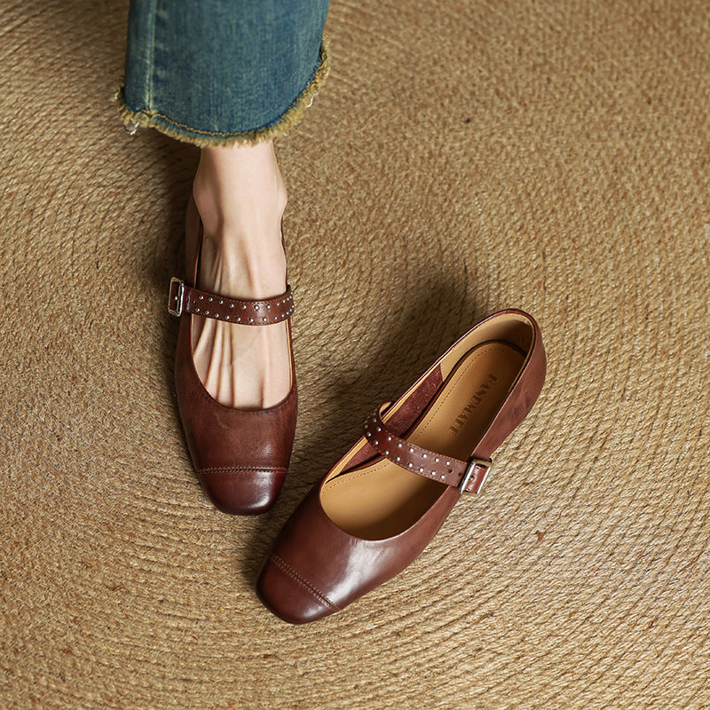Women's Leather Mary Janes