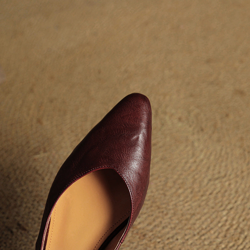 Women's Slingback Leather Flats