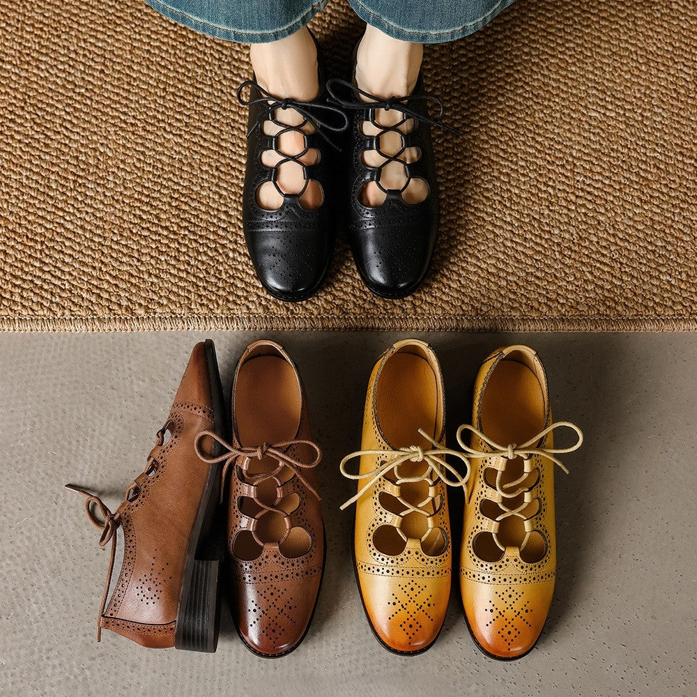 Women's Brogue Leather Oxfords