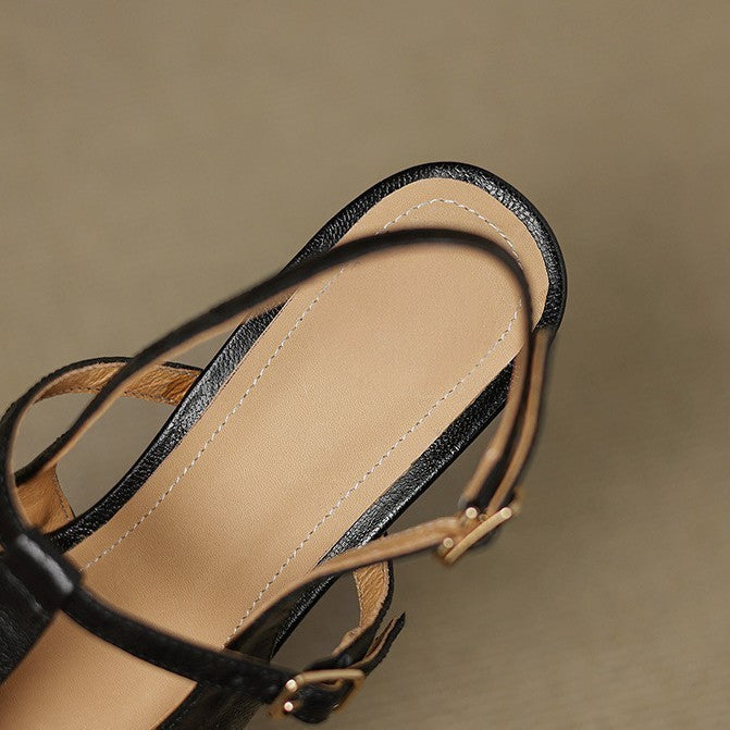 Women's Pointed Leather Heels