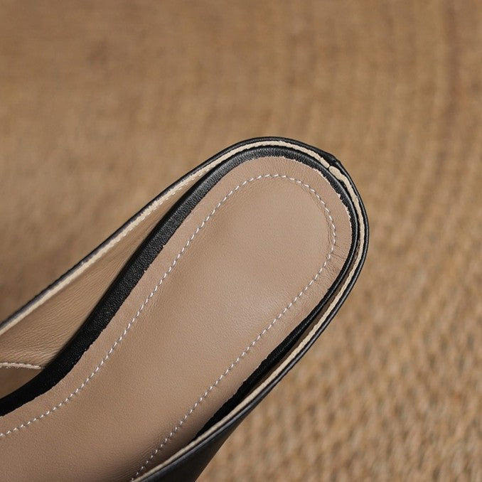 Women's Cross Leather Mules