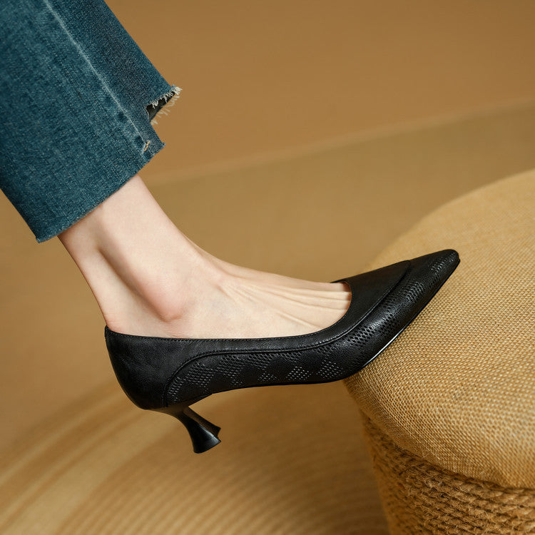 Women's Sculpt Leather Heels
