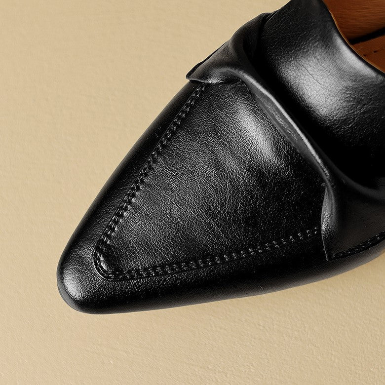 Women's Pointed Leather Mules