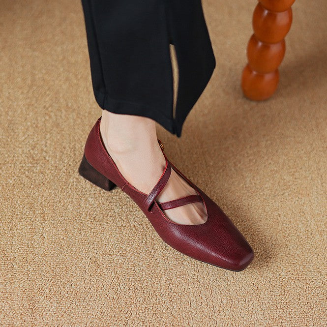 Women's Leather Mary Janes