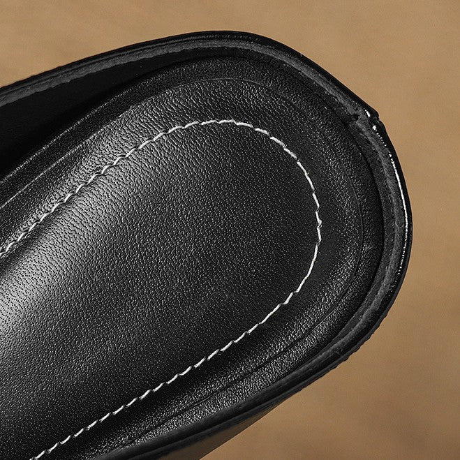 Women's Leather Sculpt Mules