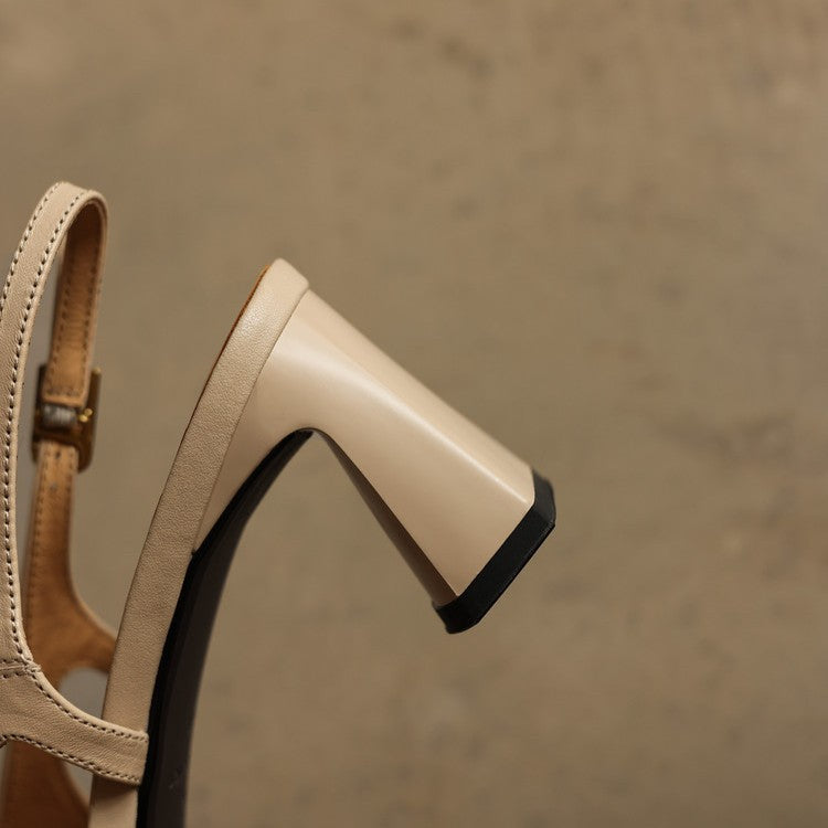Women's Leather Slingback Heels