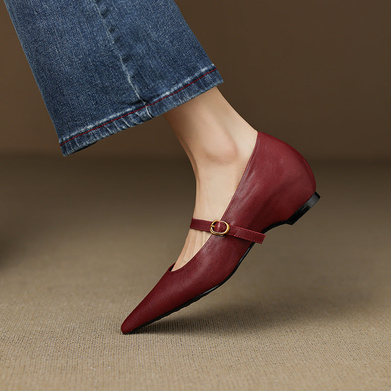 Women's Lambskin Leather Mary Janes