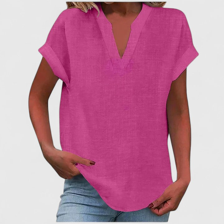 Comfortable V-Neck Blouse