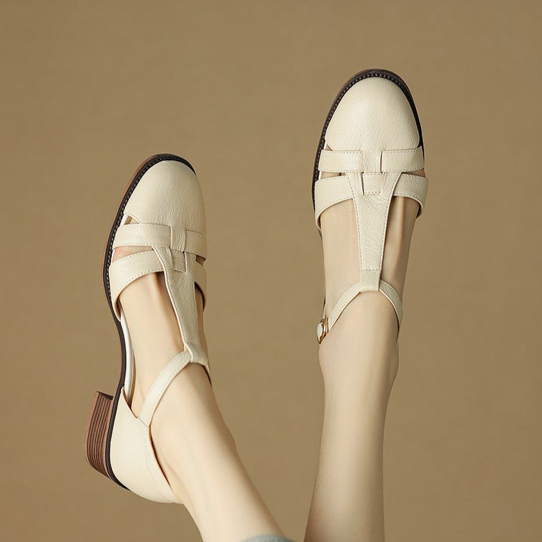 Women's Roman Leather Heels