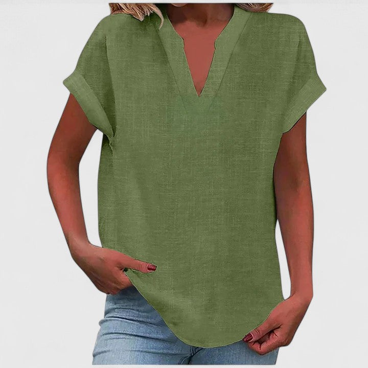 Comfortable V-Neck Blouse