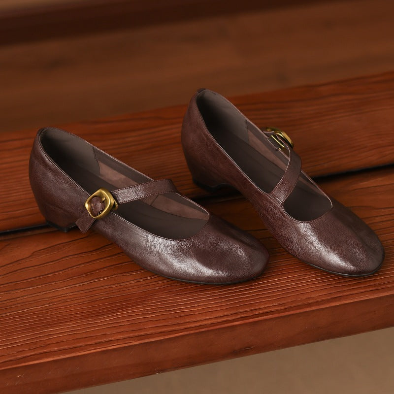 Glenara™ | Round-Toe Mary Jane Flat