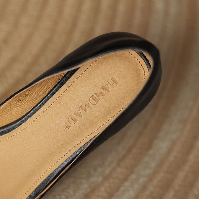 Women's Leather Kitten Heels