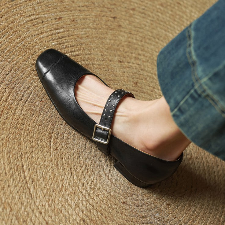 Women's Leather Mary Janes