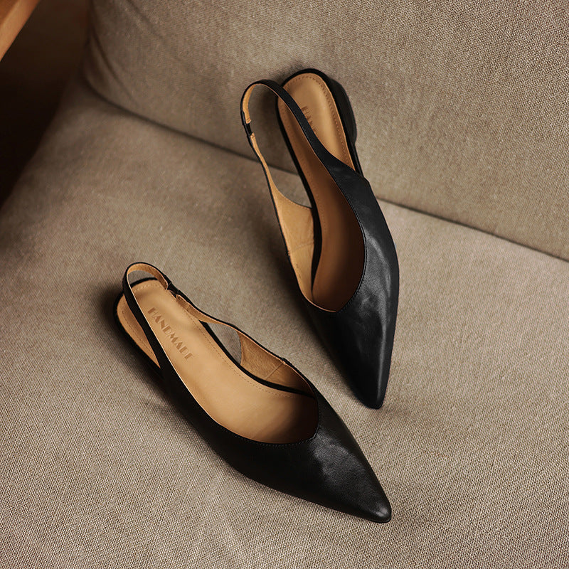 Women's Slingback Leather Flats