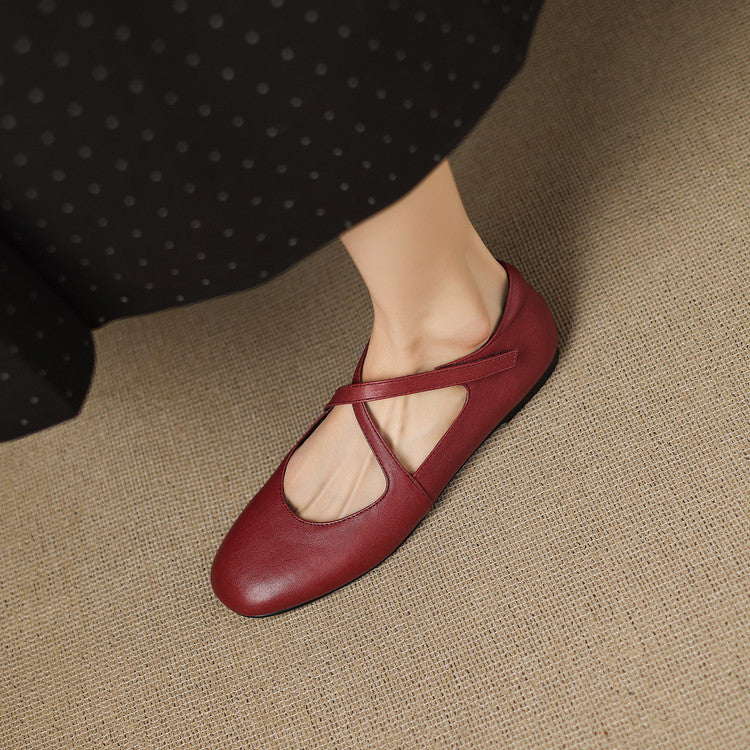 Ottavia™ | Cross-Strap Ballet Flats