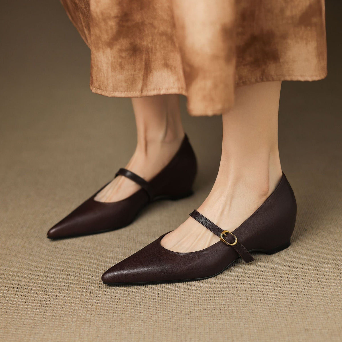 Women's Lambskin Leather Mary Janes