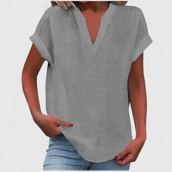 Comfortable V-Neck Blouse