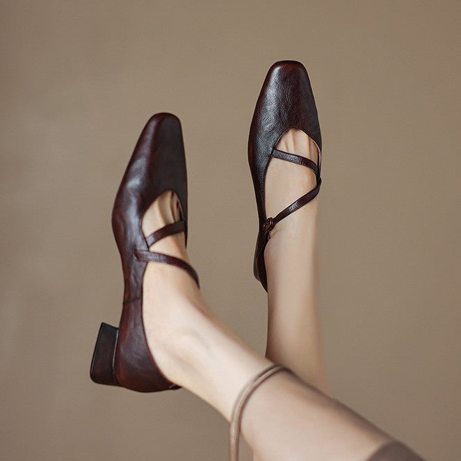 Women's Leather Mary Janes