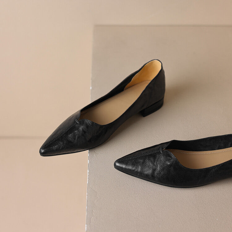 Women's Point Leather Flats
