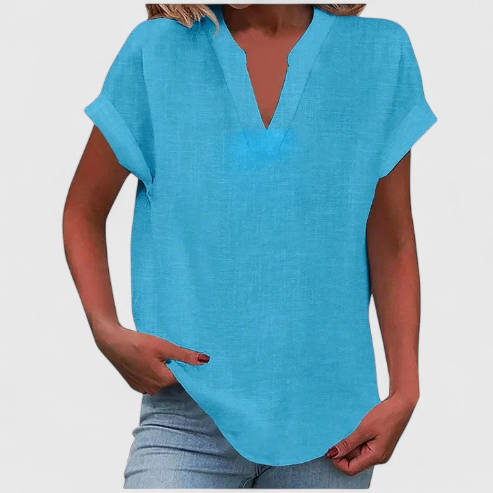 Comfortable V-Neck Blouse