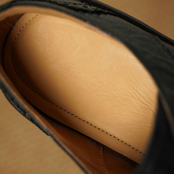 Women's Monk-Strap Leather Brogues