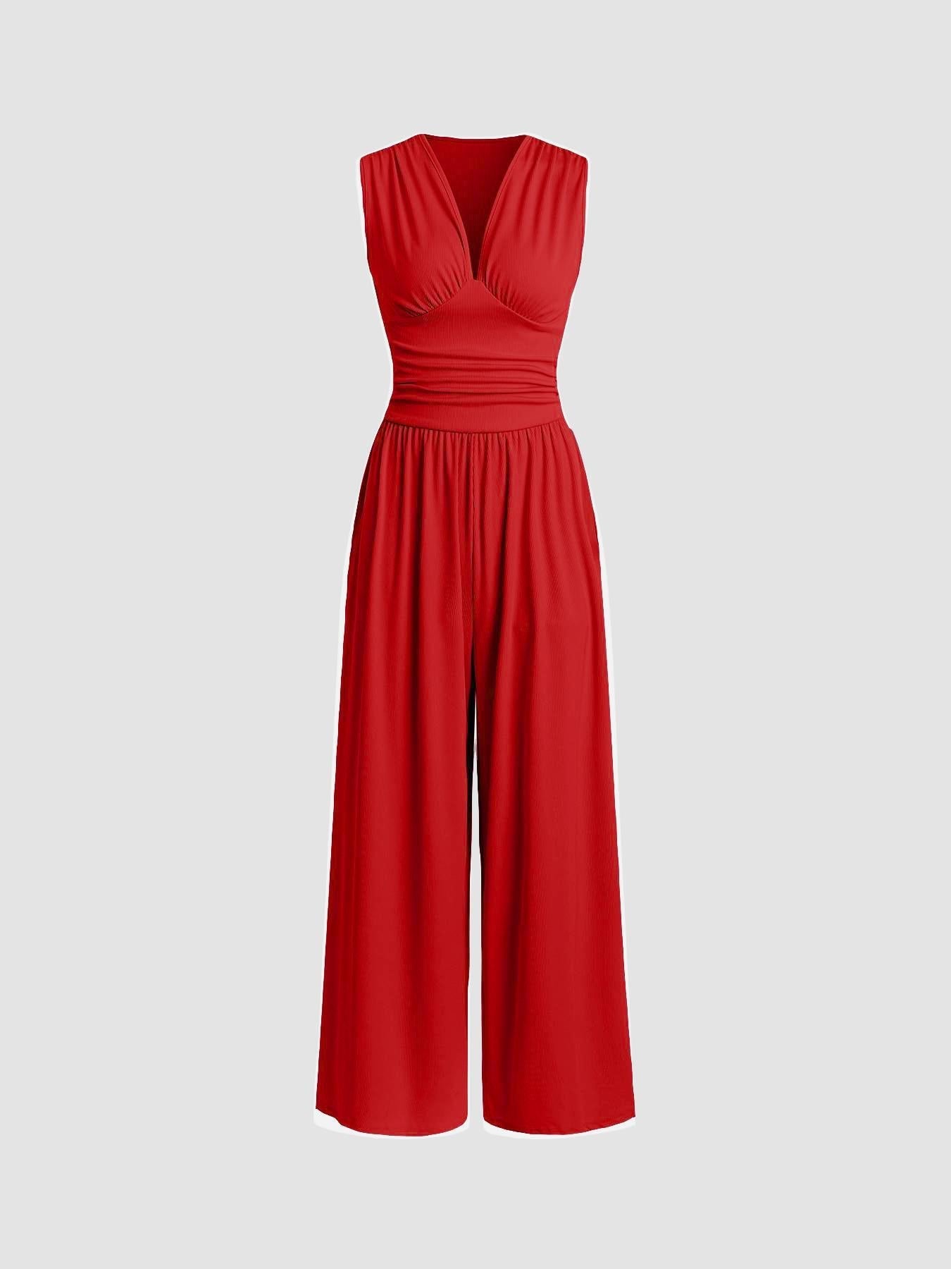 Natalia™ | Sleeveless Wide-Leg Jumpsuit