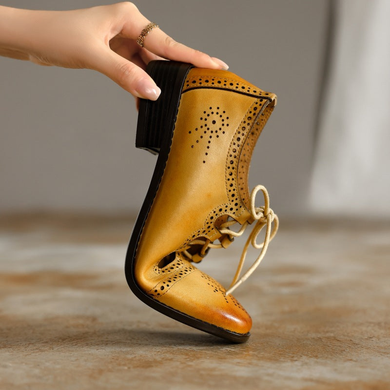 Women's Brogue Leather Oxfords