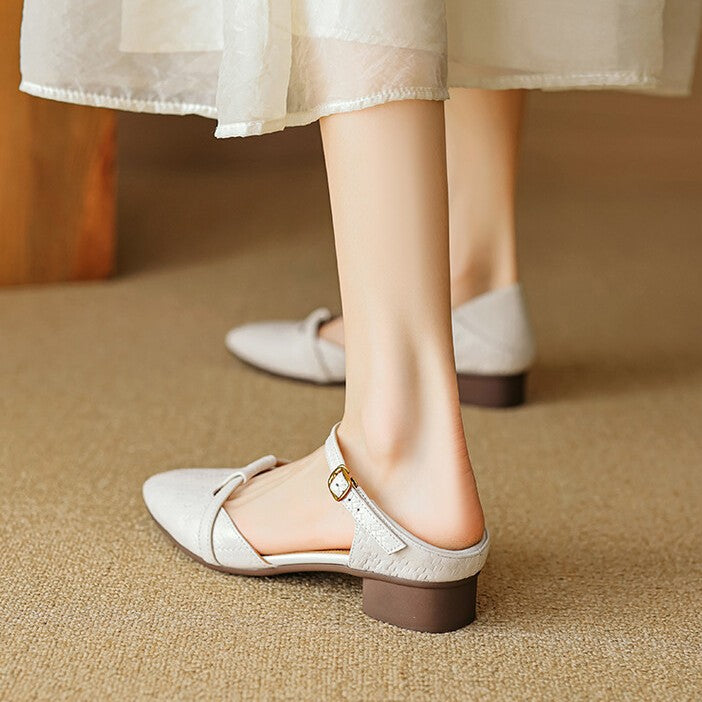 Women's Woven Leather Mary-Janes