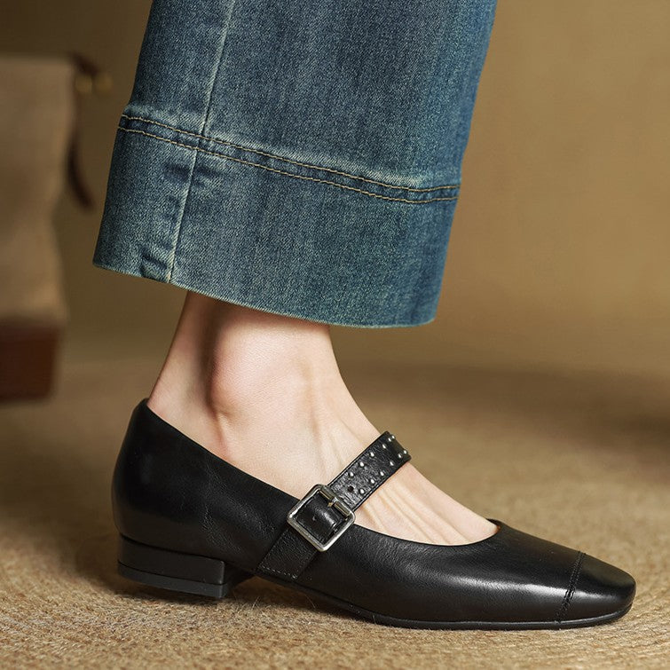 Women's Leather Mary Janes