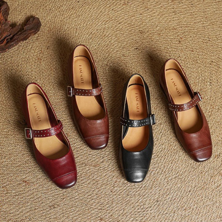 Women's Leather Mary Janes