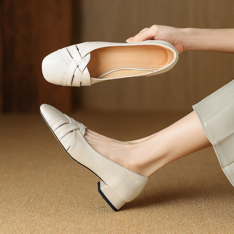 Women's Woven Leather Flats