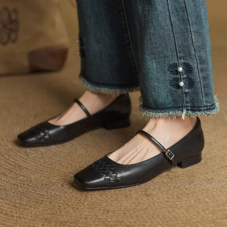 Avonrose™ | Square-Toe Mary Jane Flat
