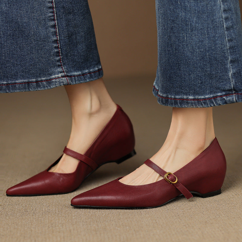 Women's Lambskin Leather Mary Janes