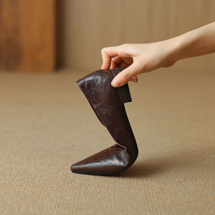 Women's Point Leather Flats