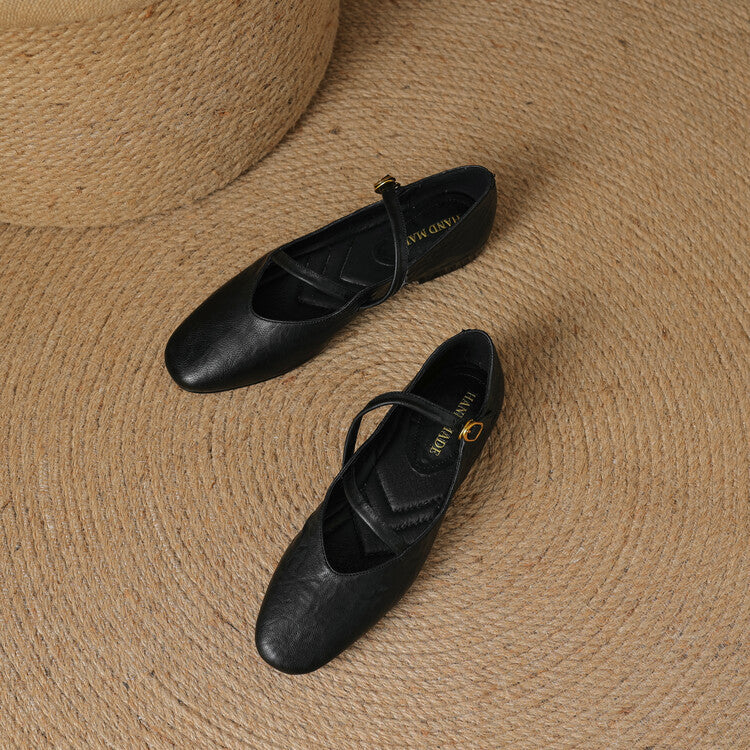 Women's Strap Leather Mary-Jane
