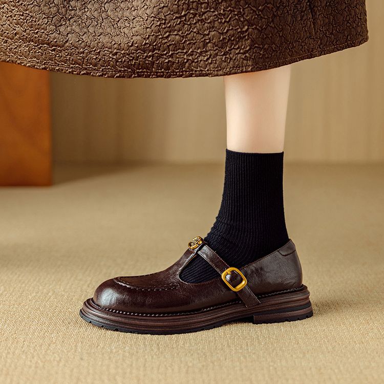Women's Leather Mary Janes