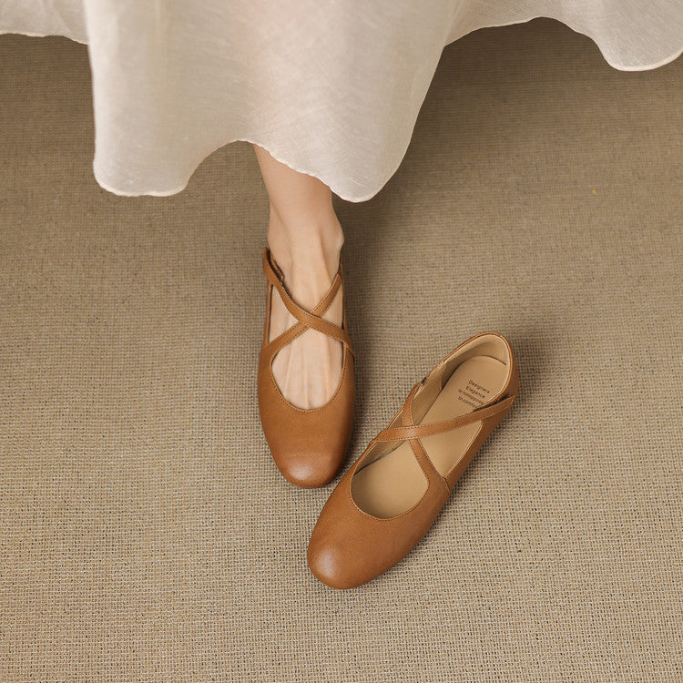 Ottavia™ | Cross-Strap Ballet Flats