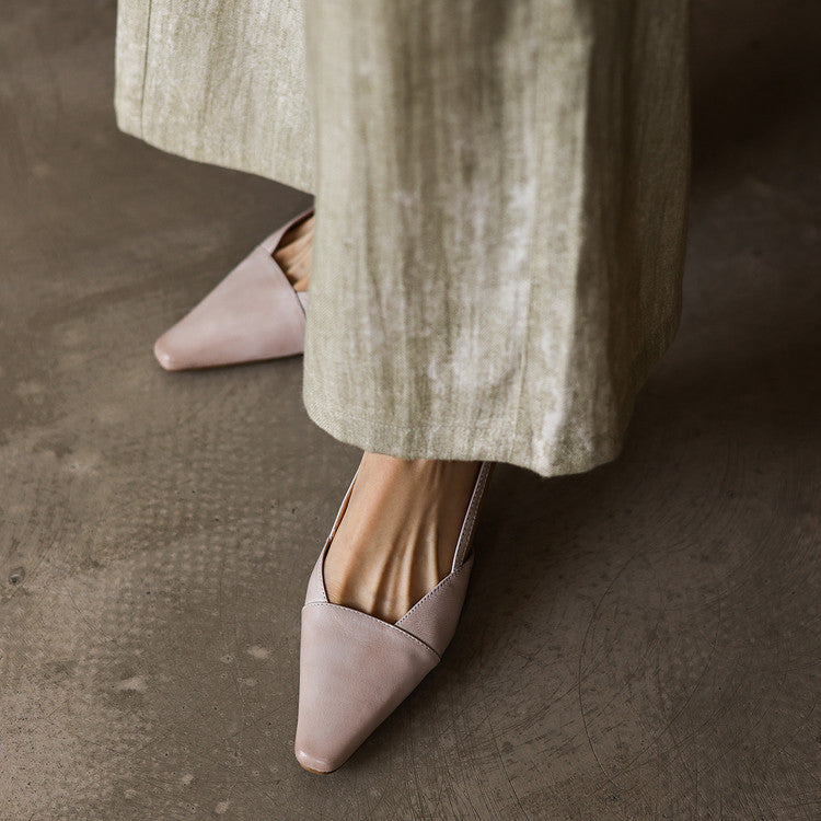 Women's Leather Slingback Heels