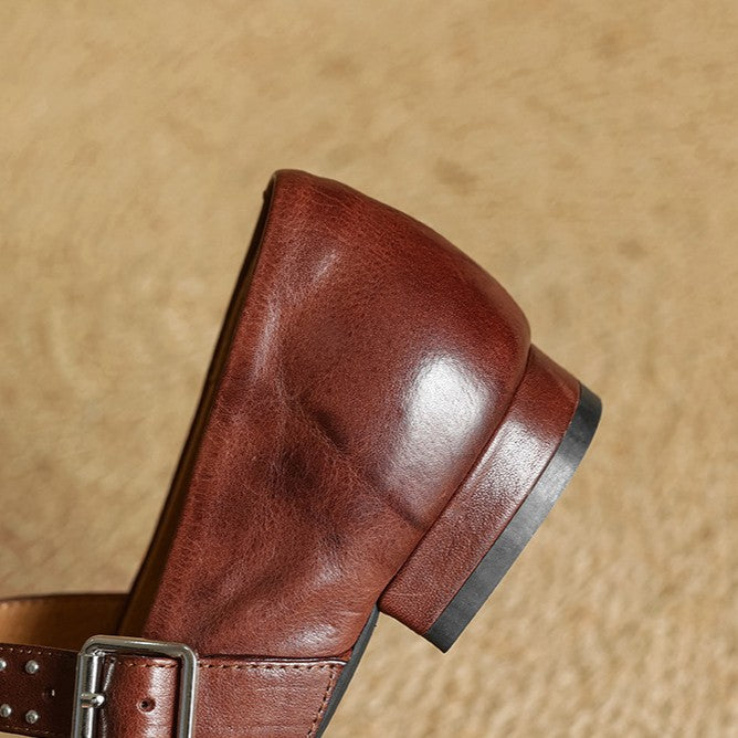 Women's Leather Mary Janes