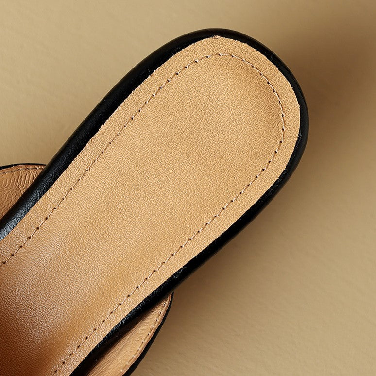 Women's Pointed Leather Mules