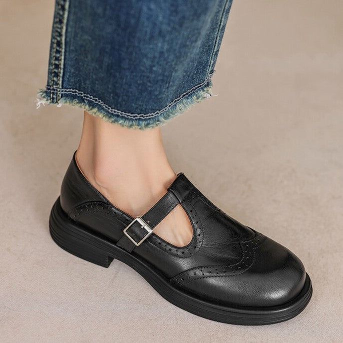 Women's Leather Mary Janes