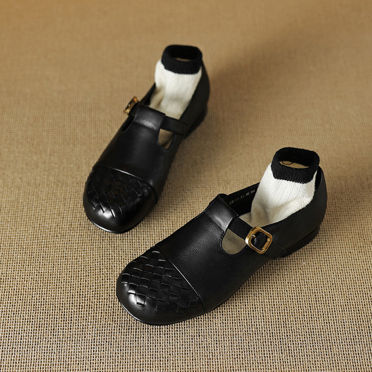 Women's Woven Leather Loafers