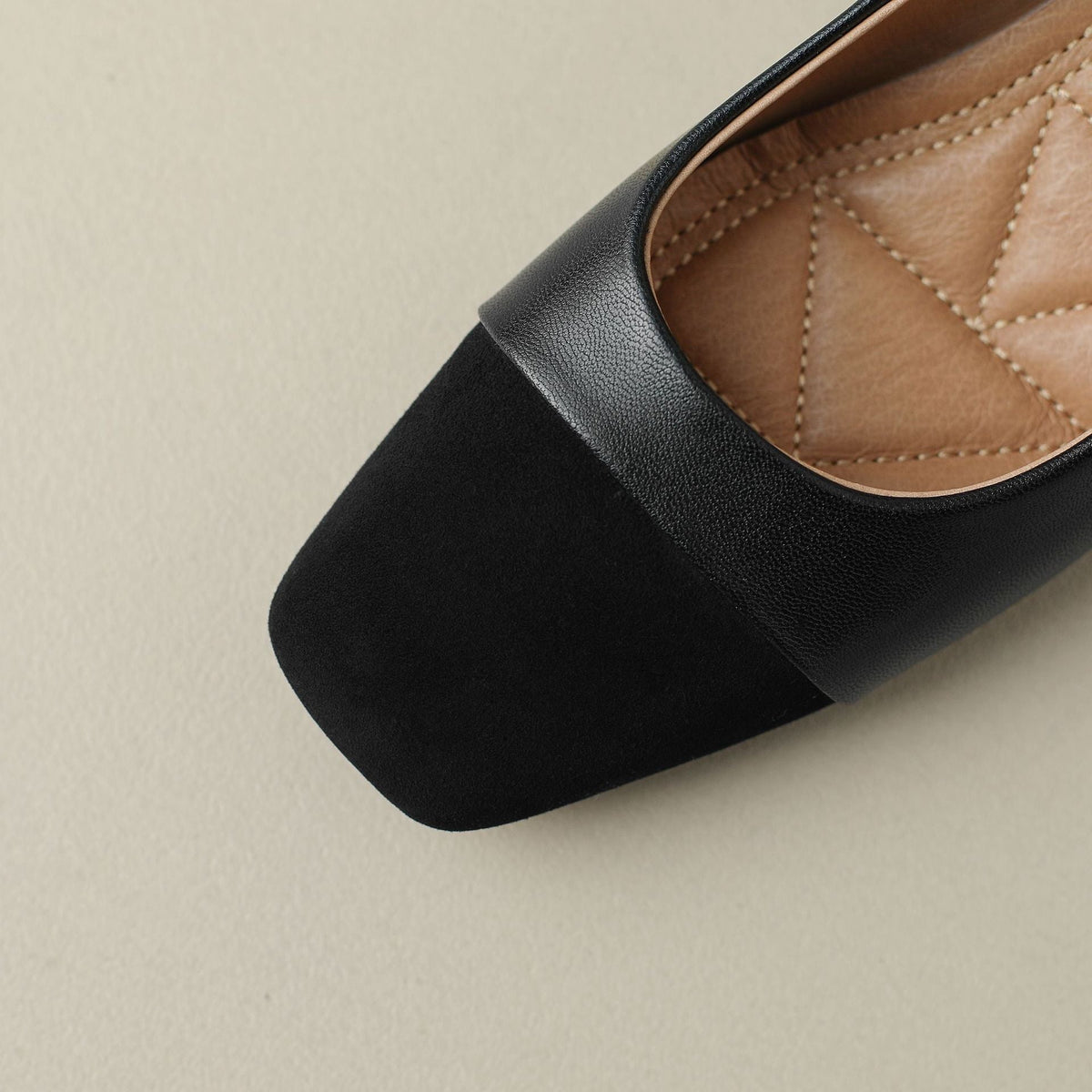 Women's Square-Toe Leather Pumps