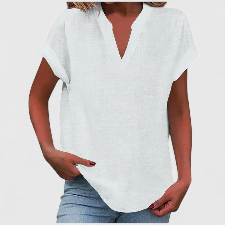 Comfortable V-Neck Blouse