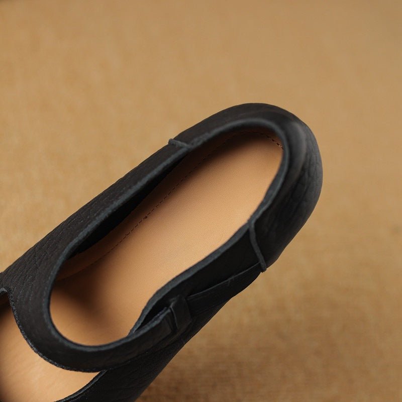 Women's Leather Mary-Jane Heels